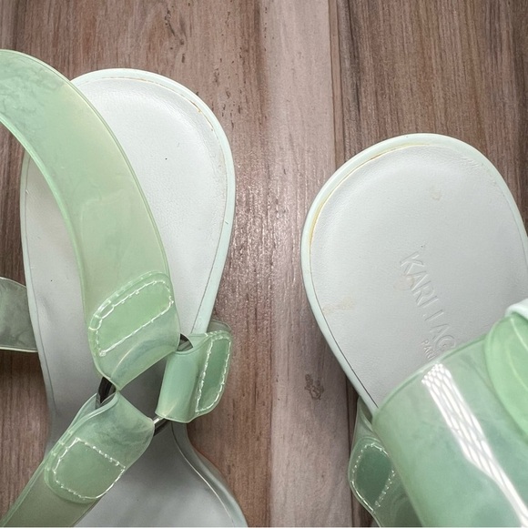 Karl Lagerfeld Paris Cieone Sandal Heels Mint Julep Womens 10M Adjustable Strap - Picture 7 of 14